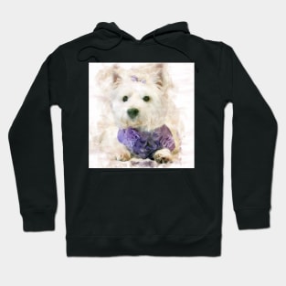 Watercolour westie Hoodie